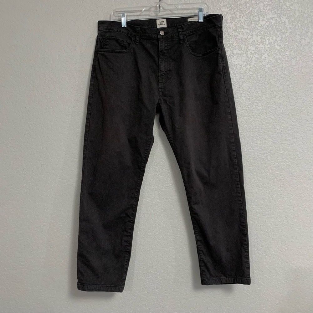 Flint and Tinder Pants Mens 36x27 Short Tapered Fit 5 Pocket Chino Twill Jeans